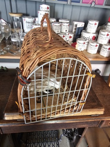 Vintage brown wicker pet - vintage,
