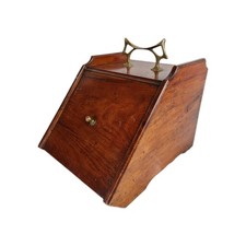 Coal scuttle wood Antique