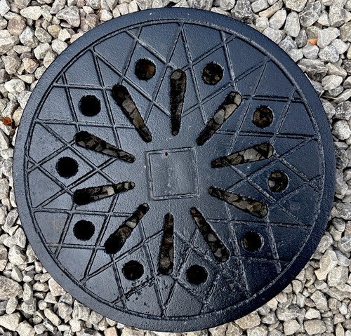 Cast iron coal hole cover - cast,