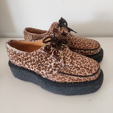 Robot Creepers 8961 Leopard Animal Print British Footwear Made In UK George Cox