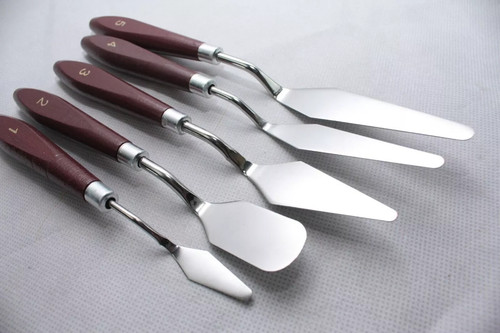 5pcs stainless steel palette - steel,