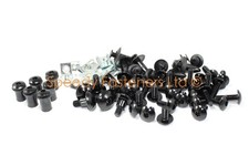 Honda Blackbird CBR1100XX Black Aluminium Fairing Bolt & Screen Kit Bolts Screws