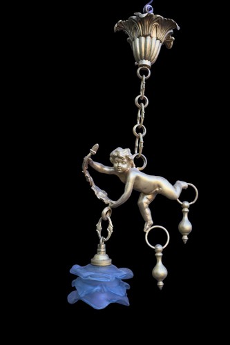 Antique bronze putti - , cherub