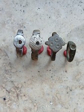 medieval copper and silver rings 4 pieces