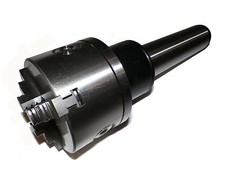 6" 3 Jaw Self Centering Lathe Chuck MT5 Shank (ROTATING Triple Ball Bearing)