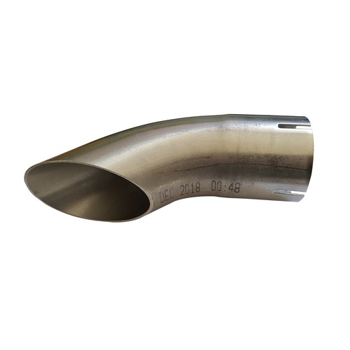 Curved curl down exhaust - curved, tail