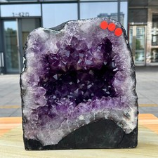 39.1LB Natural Amethyst Geode Quartz Crystal Cluster Cathedral Energy healing