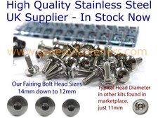 Honda NSR125 JC22 1994-2001 Stainless Steel Fairing Bolt & Windscreen