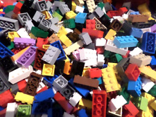 100 LEGO Mixed Bricks Bundle only Bricks 2x2 2x3 2x4 Genuine  Lego .
