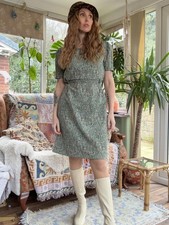 Vintage 1980s Tea Dress  Tie