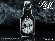 COLD BEER 3-HOLE Brass Truss Rod Cover. Fits most Epiphone, Les Paul, SG + more