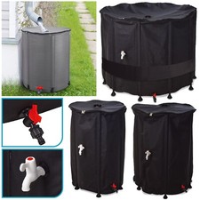 Large Collapsible Rain Water Barrel Catcher Container Collector w/ Tap Outdoor