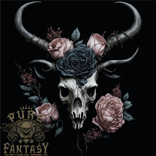 Gothic goat skull with - gothic,