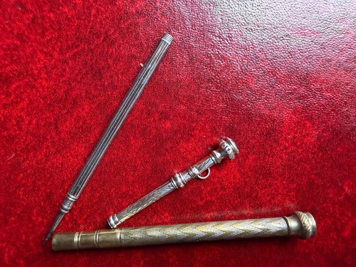 Antique sterling silver pencil - antique,