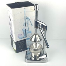 Bar Craft Heavy Duty Metal Lever-Arm Hand Juicer Chrome Citrus Press