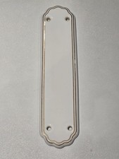 Ceramic Door Finger Plate White Double Goldline Design (Each)  250mm 10"