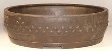 Brown Mica Bonsai Pot Round Large Outside Dimension: 11.0" x 3.25"