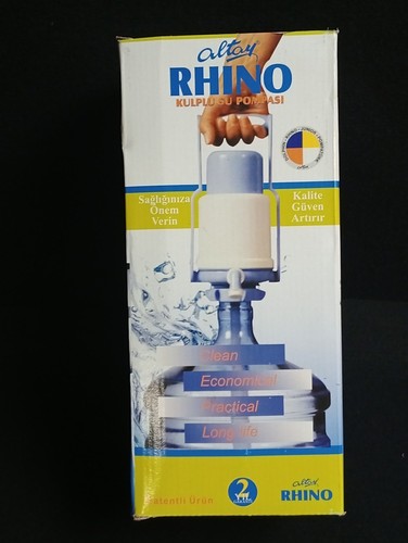 Rhino bottled water - rhino, pump