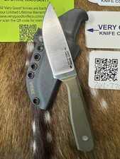 Very Good Knife Company Adventurer Jr  In Nitro V Steel And Green Canvas Micarta