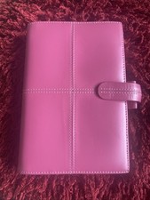 Filofax Finsbury Italian leather Personal organiser Pink With Pockets Was £155