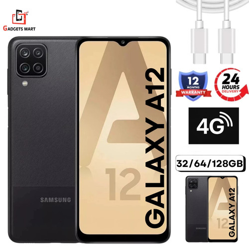 Samsung galaxy a12 64gb black - galaxy,
