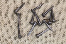 Old HOB Square 12 NAILS 3/4” Tacks vintage Iron Hungarian 1/4” Domed round Head