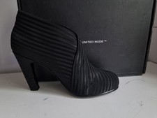 UNITED NUDE FOLD HI DESIGNER UK 5 EU 38 WOMENS BLACK COURT HEELS BOOTS SHOES