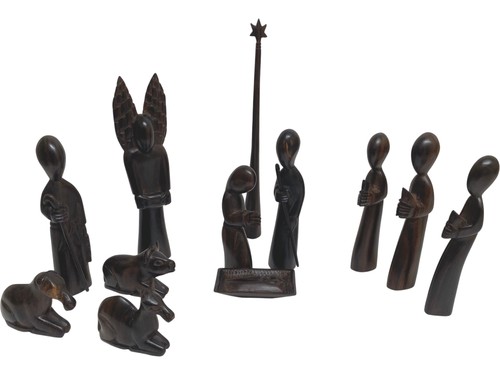 Beautiful wooden nativity set - wooden,