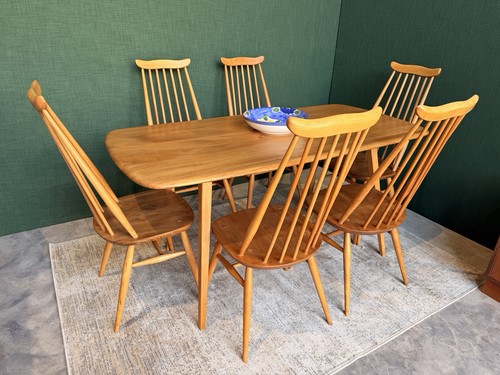 Ercol 382 dining table set - set, 6