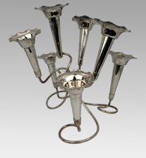 Mid-20th Century Silver-Plated Seven-Trumpet Epergne Centrepiece