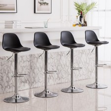 1/2/4x Adjustable Breakfast Bar Stools Swivel Gas Lift Chair Kitchen Cafe Pub UK