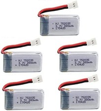 Set of 5 LiPo Batteries 3.7V