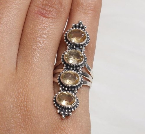 Natural citrine ring - natural,