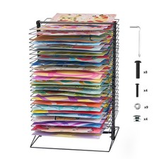 Uimoso Art Drying Rack 50 Removable Shelves Painting Drying Rack for Classroom