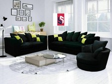 Velvet Corner Sofa Armchair