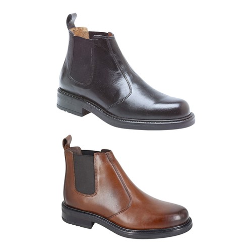 Roamers mens leather chelsea - leather,