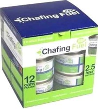 12 x 2.5 Hour Chafing Dish Fuel Gel Cans Non Toxic,Catering, Smokeless, Buffet