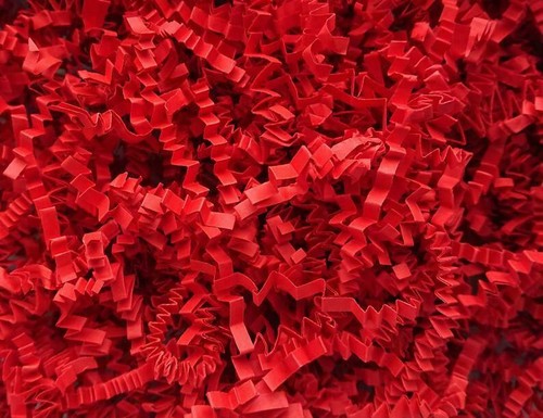 Zigzag crinkle red shredded - zigzag/crinkle,