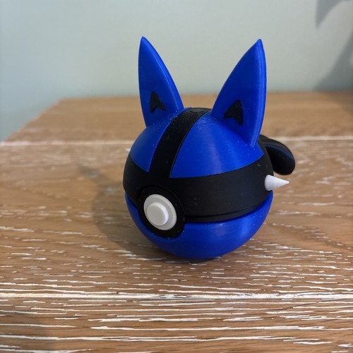 Printed lucario pokeball - 3d,
