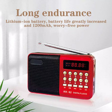 Mini Portable LCD Digital FM Radio Speaker USB SD TF Card Mp3 Speaker Player