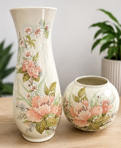 Vintage melba ware floral bone - melba,