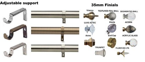 35mm eyelet curtain pole with - pole,