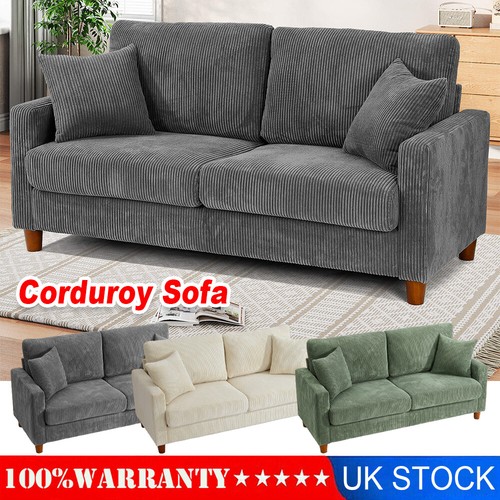 Corduroy sofa seater modern - 3,