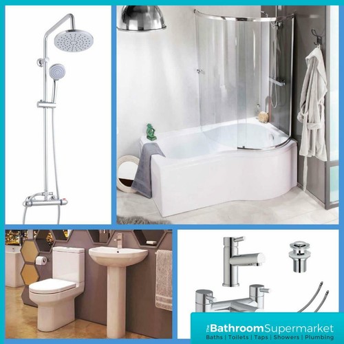 Shaped bathroom suite - shaped, 1700