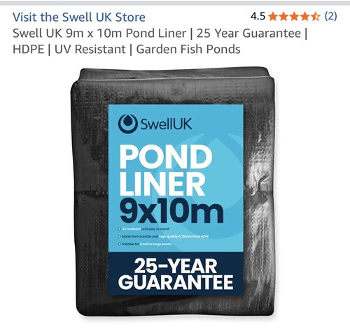 Pond liner swell - -, 25