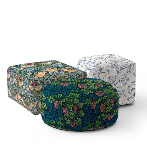William morris pouffe classic - william,