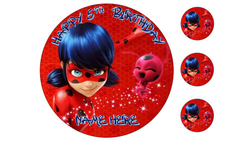 Lady bug personalised edible - lady,