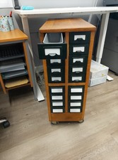Vintage Oak Card File Cabinet