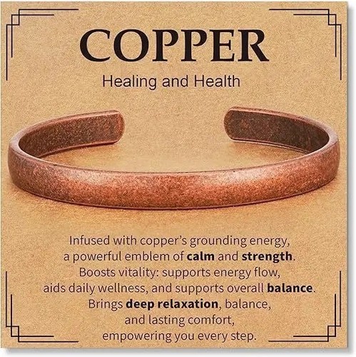 Pure copper cuff bracelet - cuff,