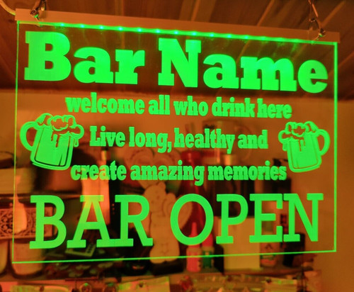 Light bar open - bar, sign